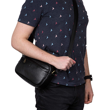 Мужская кожаная сумка 5001142-1 black