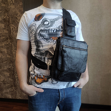 Мужская кожаная сумка 1502ч