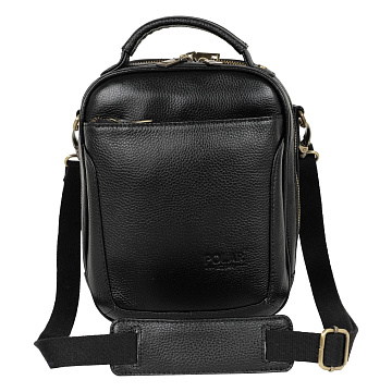 Мужская кожаная сумка 23281 черная