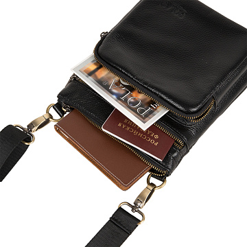 Мужская кожаная сумка 0500302-1 black