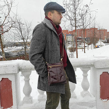 Мужская кожаная сумка 0500302-1 brown