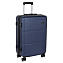 Чемодан М пластик средний Р612 (3-ой) 24" (Синий)
