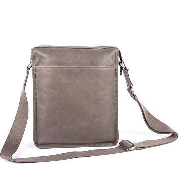 Мужская кожаная сумка 1861 серая