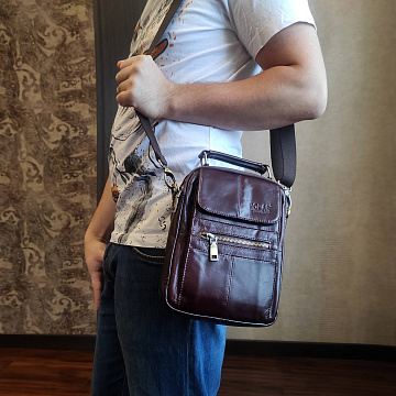 Мужская кожаная сумка 5121 Кофе