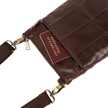 Мужская кожаная сумка 0500302-1 brown